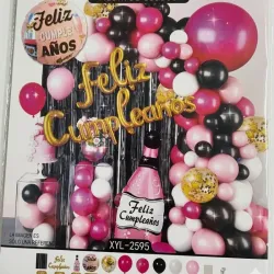 Set de globos grandes rosado oscuro