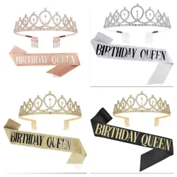 Conjunto de corona y liston para cumpleaños 