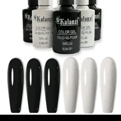 Pintura Gel Blanco y Negro 