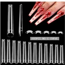 UÑAS , XXL COFFI CLEAR 💅 100 tips