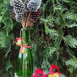 Botellas Decoradas con Pino