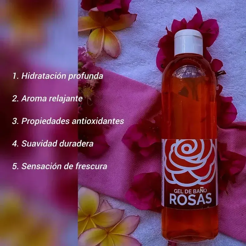 Gel de baño de Rosas