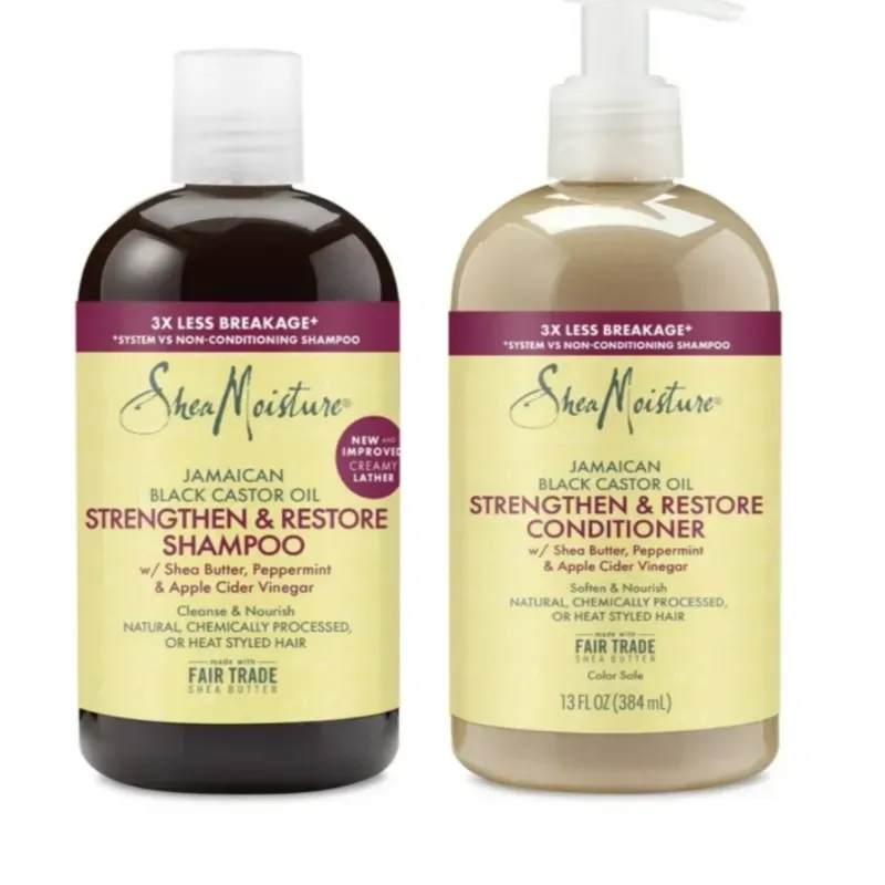 thumbnail image 2 of Shea Moisture Jamaican Black Castor Oil Shampoo & Conditioner Set – 13oz Each 2 of 4