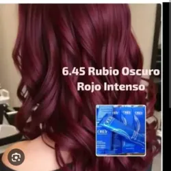 6.45 Rubio oscuro Rojo intenso 