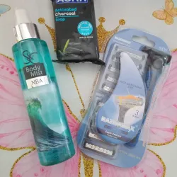 Colonia NBA, jabon de Carbon y maquinas de afeitar con 10 repuestos