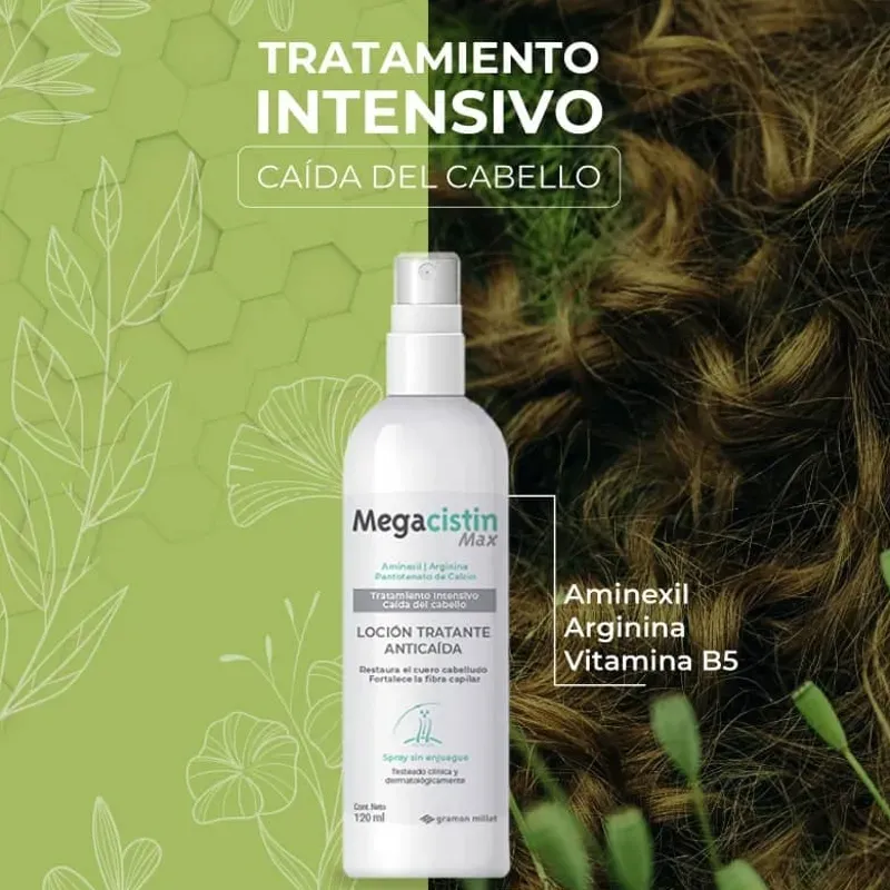 Loción tratante anticaída Megacistin 