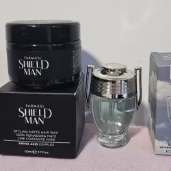 Cera para peinar y mini perfume