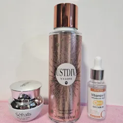 Colonia, crema y sérum de vitamina C 