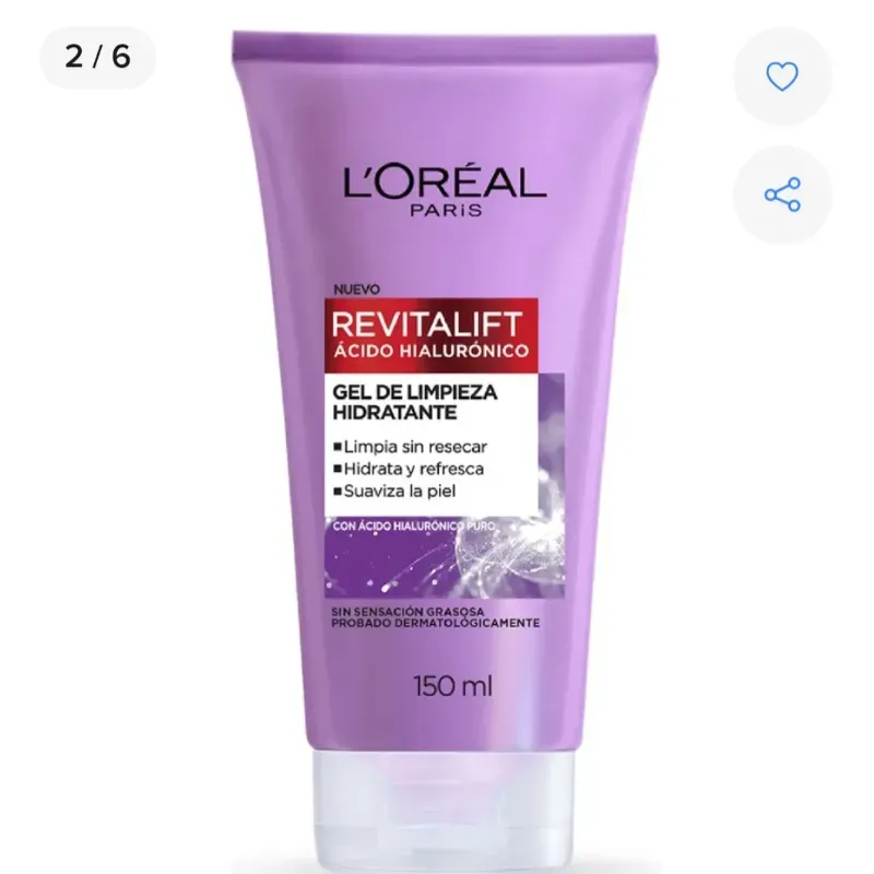 Gel de limpieza hidratante Revitalift Ácido hialurónico 