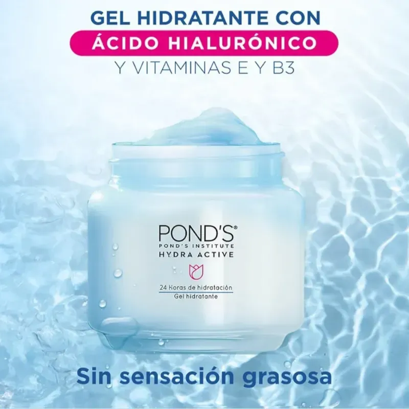 Gel hidratante con 脕cido Hialur贸nico y vitaminas E y B3 E y