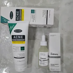 Limpiadora facial y serum de Ácido salicílico para pieles con tendencia al acné