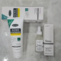 Limpiadora facial y serum Niacinamida para pieles con tendencia al acné