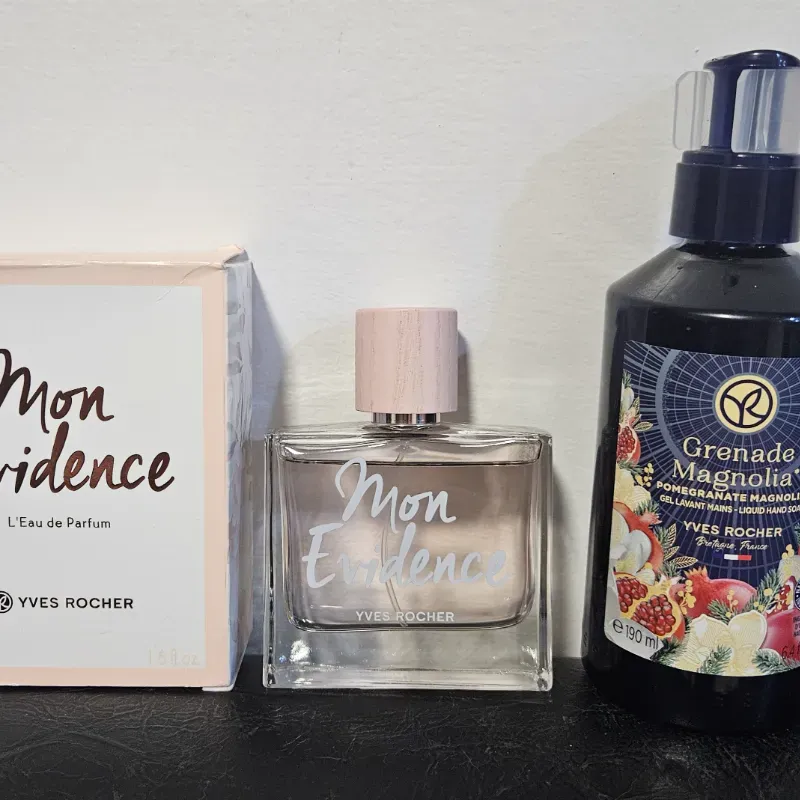 Perfume Mon Evidence y gel para manos Yves Rocher 