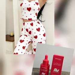 Sérum de baba de caracol y juego de dormir.