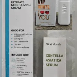 Sérum y crema hidratante de Centella y perfume de cartera