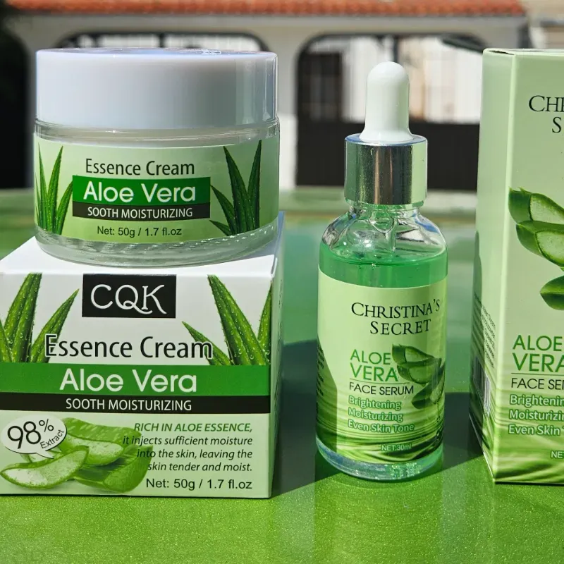 Sérum y loción facial de Aloe Vera