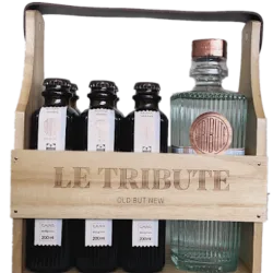 ESTUCHE GIN LE TRIBUTE 750ml + 6 AGUA TONICA LE TRIBUTE 200ml C(101.16)