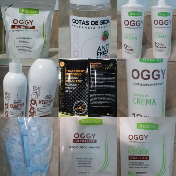 Excelente productos para el pelo (Keratinas, peróxidos, polvo decoloración, silicona, gorro iluminaciones). Invierta sin culpa en su pelo, se lo agradecerá. Visítenos!!!