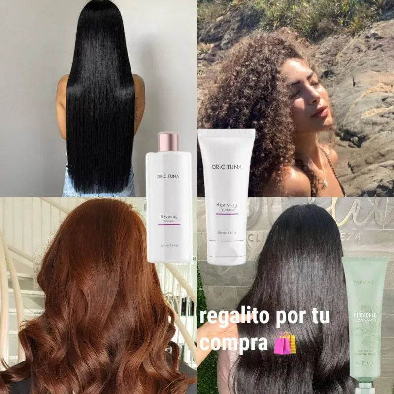Shampoo y Mascarilla de Reviving con Crema de Manos de Regalo 