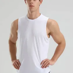 Camiseta desmangada para hombre Talla L