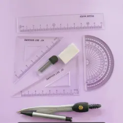 Conjunto de 7 juegos de compases geométricos de precisión