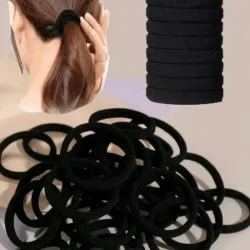 Felpas para el cabello de niñas. Color Negro.  Paquete 20 unidades