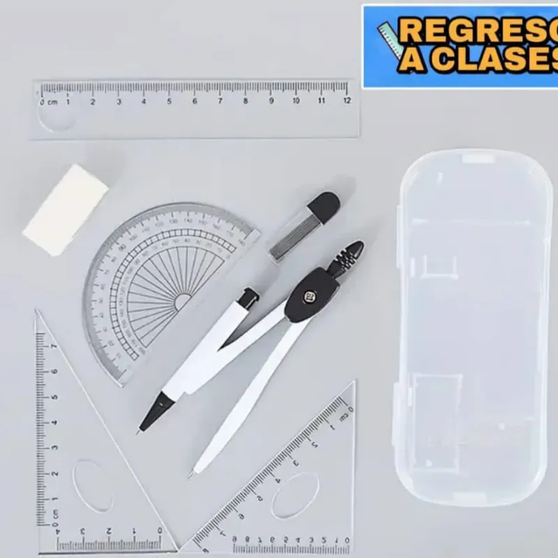 Juego de compás de geometría de 7 piezas