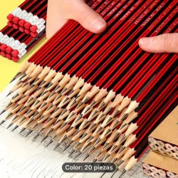 Lápices de madera HB Premium con goma de borrar