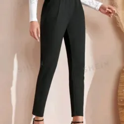 Pantalón cónico de cintura elástica Talla M