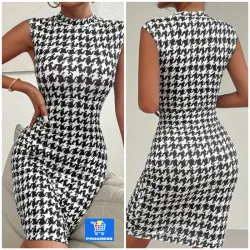 Vestido ajustado de cuello alto Talla M y L