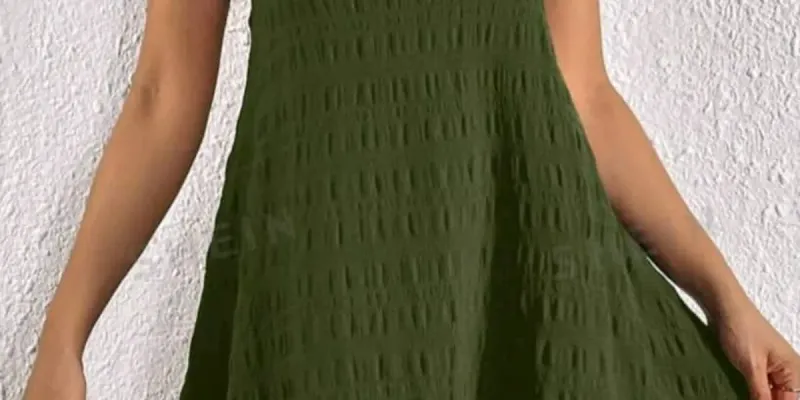 Vestido De Tirantes Con Textura Talla XS