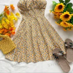 Vestido de tirantes descubiertos. Talla M