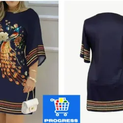 Vestido Glam de Pavo real Talla 2XL