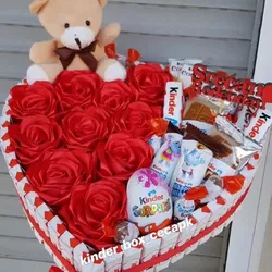 Corazones con confitura y peluches