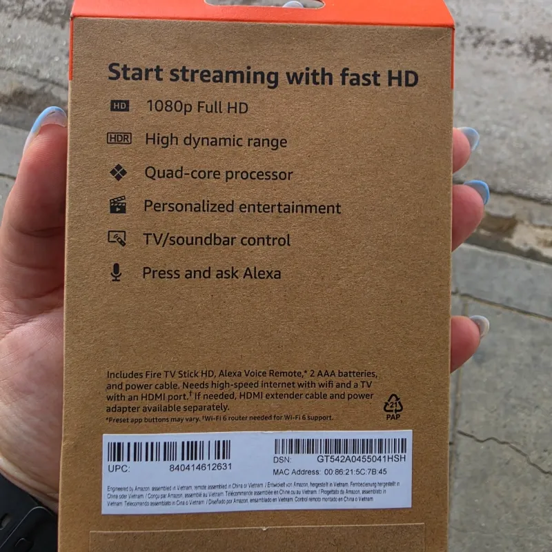 Amazon Fire TV Stick HD 8Gb Wifi 6