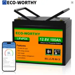 Batería LiFePO4 ECO-WORTHY 12v y 100ah