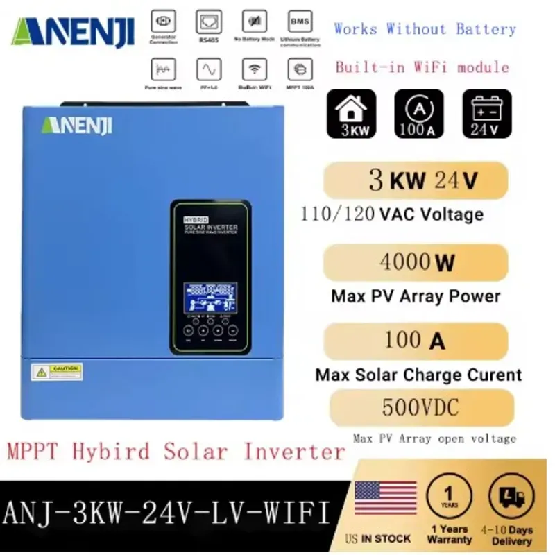 Inversor Solar Híbrido de 3000 KW Anenji