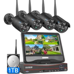 Sistema de Cámara Hiseeu con Monitor Inalámbrico 