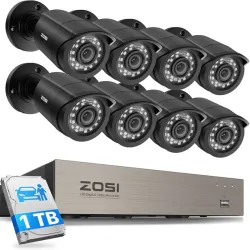 Sistema de Cámara Zosi cableado de 8