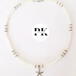 COLLAR DE PERLAS CON DIJE DE ESTRELLA DE MAR