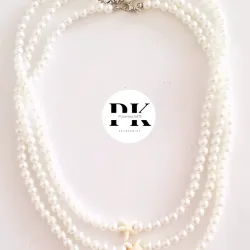 COLLAR DE PERLAS CON DIJE DE ESTRELLA DE TURQUESA