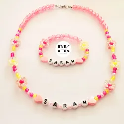 JUEGO DE COLLAR Y PULSERA CON NOMBRE