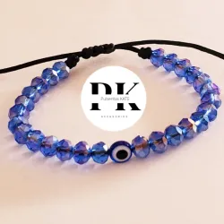 PULSERA CON OJO TURCO AZUL DE SWAROVSKI