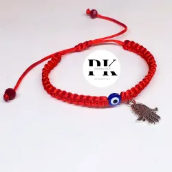 PULSERA CON OJO TURCO Y MANITO DE FÁTIMA