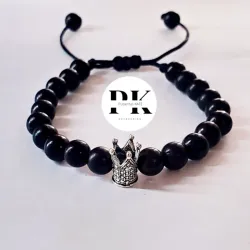 PULSERA DE PERLAS CON CONECTOR DE CORONA