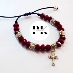 PULSERA DE SWAROVSKI CON DIJE DE CRUZ
