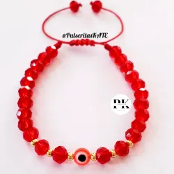 PULSERA DE SWAROVSKI CON OJO TURCO ROJO