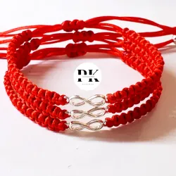 PULSERA TEJIDA CON CONECTOR DE INFINITO