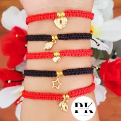 PULSERA TEJIDA CON DIJE
