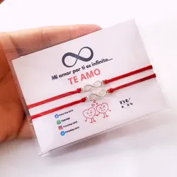 PULSERAS CON CONECTOR DE INFINITO PARA PAREJAS